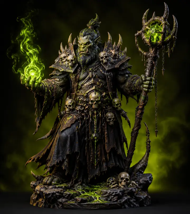 Orc Warlock figurine 3D model