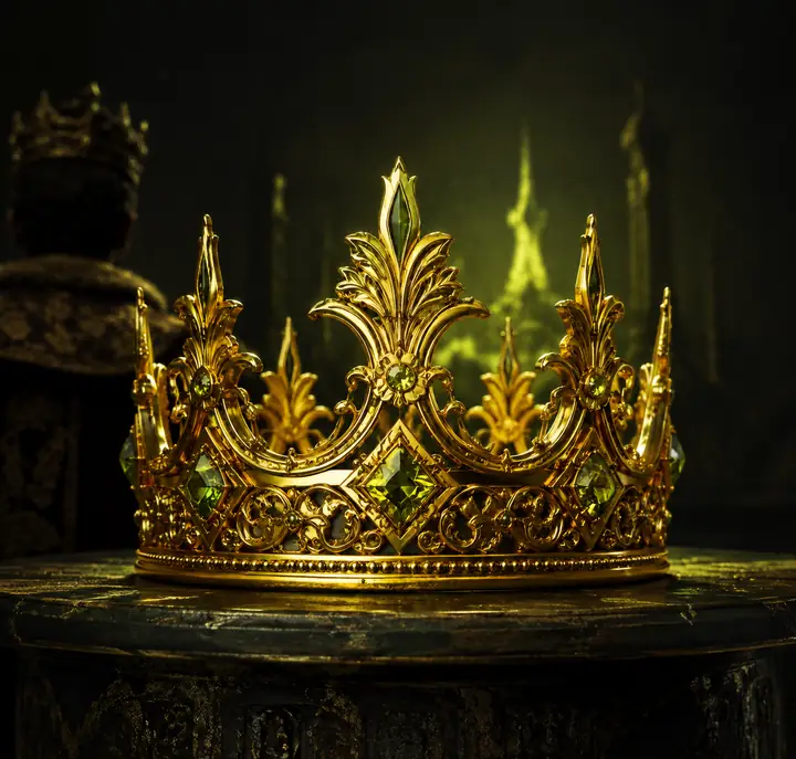 Royal golden crown 3D model
